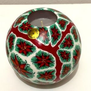 4" Christmas Candle Poinsettia Flower Star kaleidoscopes Sphere